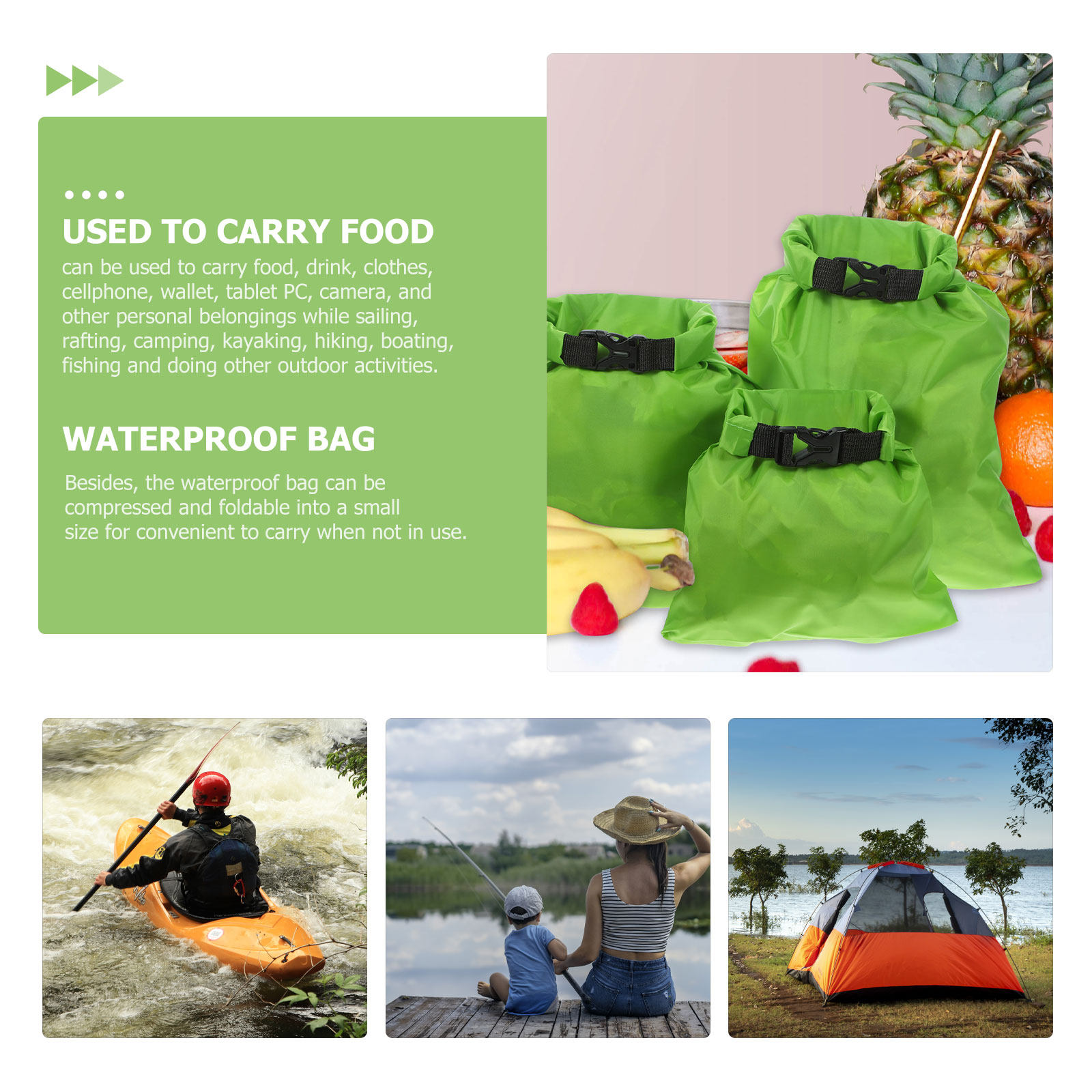 กระเป๋ากันน้ำสำหรับใช้งานกลางแ - Fishing Kayak Storage Bag บทวิจารณ์และราคา